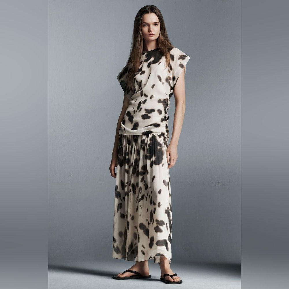 NWTβZARA ANIMAL PRINT VOLUMINOUS DRESS ZWβCOLLECTION - Picture 8 of 15